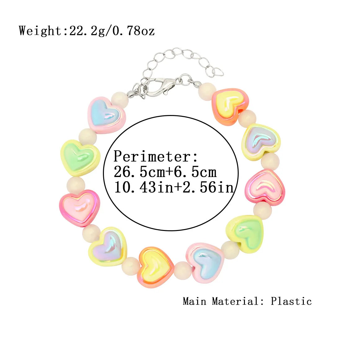 Cute Dog Collars Candy Colored Pearl Necklace Love Flower Beads Alloy Chain Link Adjustable Collar for Dog Cat Pet Supplies
